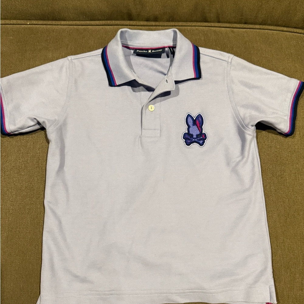 Baby blue Kids Polo Shirt with Embroidered Logo